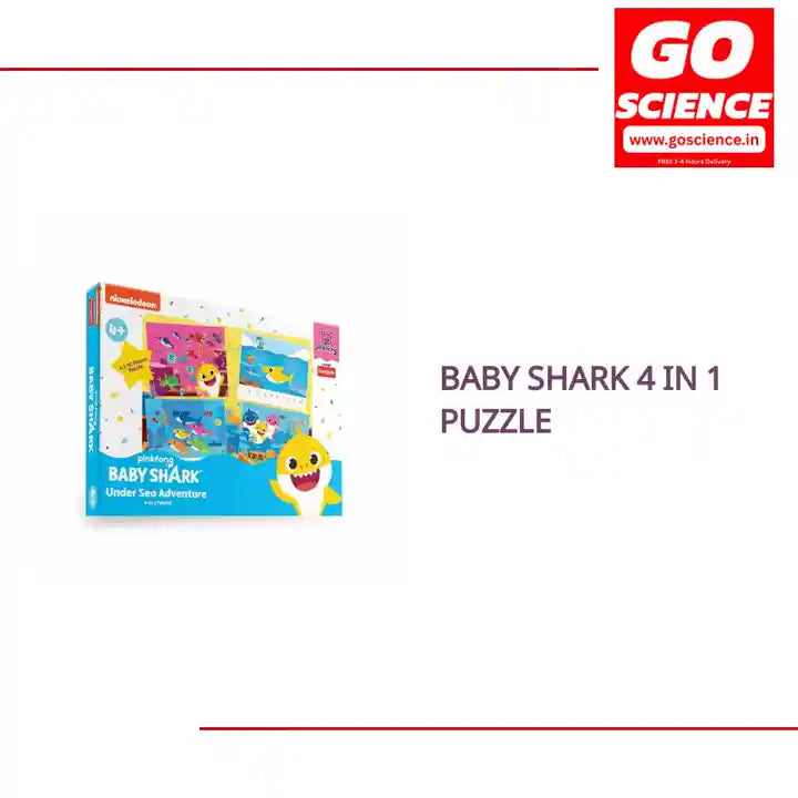 Baby Shark 4 In 1 Puzzle by@Outfy