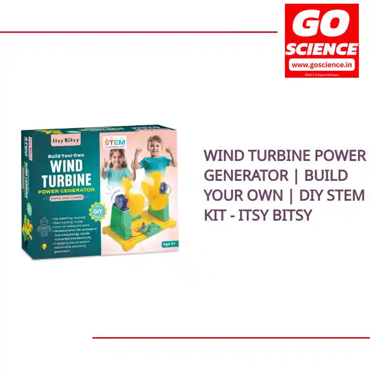Wind Turbine Power Generator | Build Your Own | DIY STEM Kit - Itsy Bitsy by@Outfy