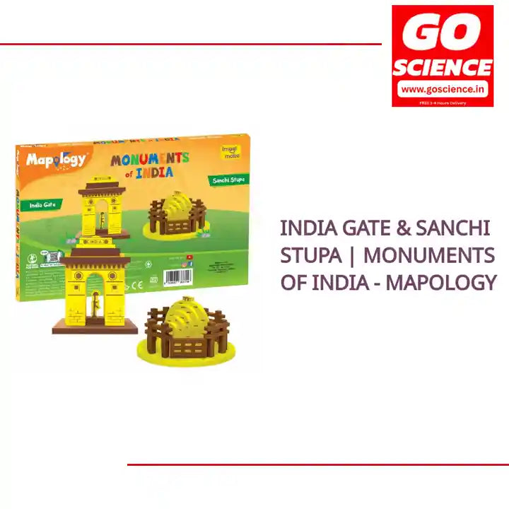 India Gate &amp; Sanchi Stupa | Monuments Of India - Mapology by@Outfy