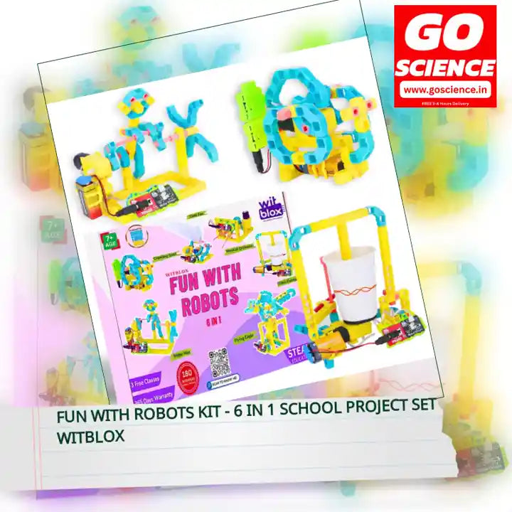 Witblox Fun With Robots Kit - 6 in 1 School Project Set WitBlox  Go Science Goods.